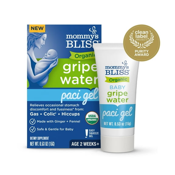 Mommy's Bliss Organic Gripe Water Paci Gel with Ginger and Fennel Extract, Dietary Supplement for Baby, 0.53 oz