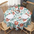 thumbnail image 3 of Pioneer Flower Floral Print Pattern Round Tablecloth 60"x60",Wrinkle Wipeable Table Cloth for Kitchen Dining Room Picnic Patio Party, 3 of 6