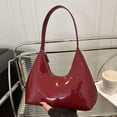 thumbnail image 3 of BadPiggies Women's Hobo Shoulder Bag Top Handle Handbag Zipper Purses Underarm Bag with Bottom Metal Studs - Red, 3 of 8