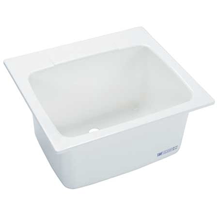 Mustee Drop-In Utility Sink, Fiberglass White, Bowl Size 21-3/8" x 15-3/4", 10