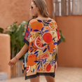 thumbnail image 5 of Fresh Citrus Orange Beach Cover Ups for Women Bathing Suit Cover Up Lace Bikini Swimsuit Coverup Beach Dress Shirt One Size, 5 of 6