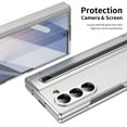 thumbnail image 6 of Decase for Samsung Galaxy Z Fold 7 Rugged Case , Luxury Plating Rugged Shockproof S Pen Holder Hinge Protection Case With Screen Protector + Stylus,White, 6 of 12