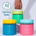 thumbnail image 4 of ThermoFlask para tarro de comida, 20 onzas, paquete de 2 unidades, aislante, color verde frambuesa, 4 of 6