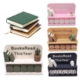 thumbnail image 4 of Contador de libros leídos este año, rastreador de desafíos de lectura en 3D, letrero, regalos para amantes de los libros, bibliotecario, lector, estante de mesa, decoración de estantería, 4 of 8
