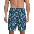 thumbnail image 1 of Fotbe Green Christmas Print Socks Pantalones Cortos de Pijama para Hombre, Ropa de Dormir, Pantalones de Pijama Cortos para Hombre-X-Large, 1 of 6