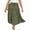 Green, variant on Wassery Women Summer Bohomian Elastic High Waist Boho Maxi Skirt Casual Drawstring 3 Tiered Ruffle A Line Long Skirts
