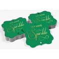 thumbnail image 4 of Inkdotpot Real Gold Foil Bracket Shape Paper Hang Tags Let Love Sparkle Wedding Favor Tags Pack Of 50, 4 of 7