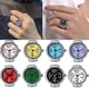 thumbnail image 1 of Unisex Vintage Punk Watch Rings Hip-hop Creative Quartz Watch Ring Jewelry, 1 of 5