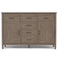 thumbnail image 3 of Simpli Home Ela SOLID WOOD and Pine 54 inch x 18 inch Rectangle Transitional Sideboard in Smoky Brown, 3 of 11