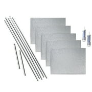 FASÄDE Hammered Decorative Vinyl Backsplash 15 sq ft Kit in Brushed Aluminum