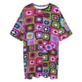 thumbnail image 3 of Crochet Blanket Granny Square Vintage Sleepshirts For Sleeping Travels Loose Sleepdress Pajama Dress Soft Nightdress Sleepwear, 3 of 7