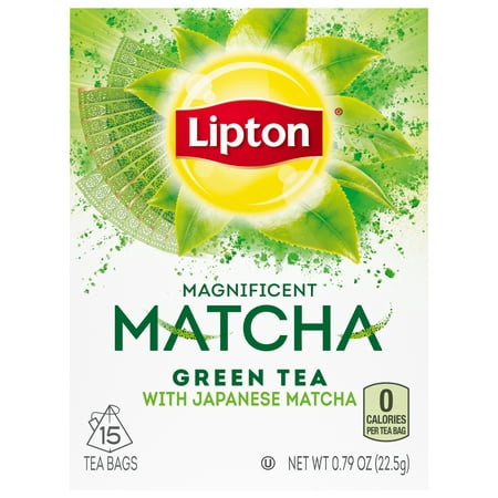 (3 pack) (3 Boxes) Lipton Green Tea Bags Pure Matcha 15 ct
