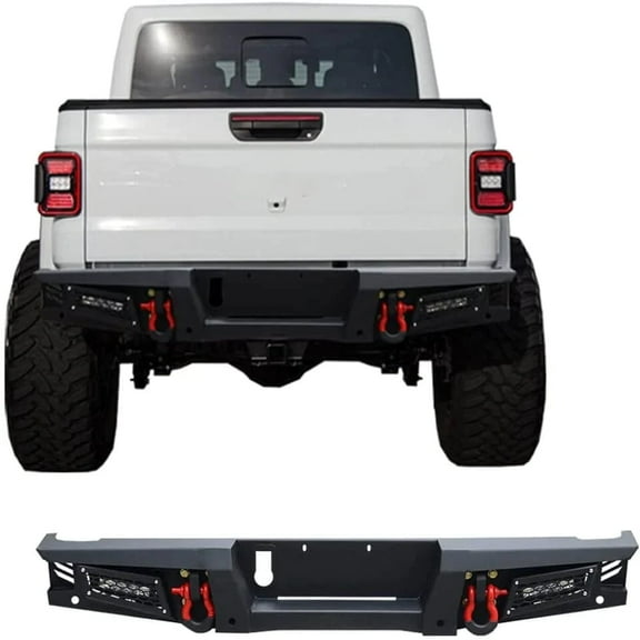 Sunpie Jeep Steel Rear Bumpers with LED Lights for 2019-2025 Jeep Gladiator JT