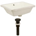 thumbnail image 1 of 18.25-in. W Rectangle Bathroom Undermount Sink Set In Biscuit - Oil Rubbed Bronze Hardware - Overflow Drain Incl. AI-24810, 1 of 8