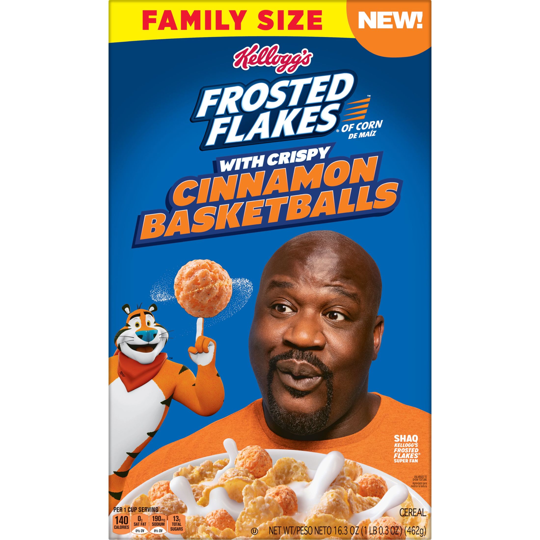 Kellogg's Frosted Flakes Crispy Cinnamon Basketballs Cold Breakfast