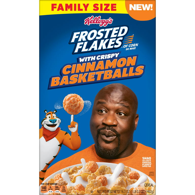 Kellogg's Frosted Flakes Crispy Cinnamon Basketballs Cold