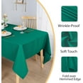 thumbnail image 3 of XWZO Emerald Green Textured Rectangular Tablecloth for Kitchen, Dining-Waterproof Wrinkle-Abrasion Resistant Christmas Tablecloth for Canteen, Outdoor Picnic, 52 x 70, 3 of 11