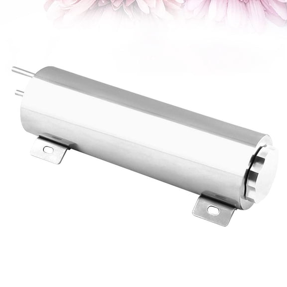 KAKOWELY Car Oil Catch Tank Plated Silver Stainless Steel Reservoir Billet for Racing Performance