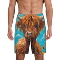 thumbnail image 3 of Lsque Cute Cow Sunflowers Art Mens Sleep Pajama Shorts,Short Pajama Pants, Cotton Ultra-Soft Knit-3X-Large, 3 of 9
