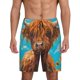 thumbnail image 1 of Fotbe Cute Cow Sunflowers Art Pantalones Cortos de Pijama para Hombre, Ropa de Dormir, Pantalones de Pijama Cortos para Hombre-Medium, 1 of 6