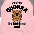 thumbnail image 3 of Instant Message - Youve Quokka Be Kidding Me - Toddler & Youth Girls Raglan Graphic T-Shirt, 3 of 5