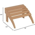 thumbnail image 2 of ZYPPP Furniture Adirondack Ottoman Outdoor Patio Footrest 13.5" Inch Folding Footstool for Outdoor Adirondack Chair (Teak), 2 of 8