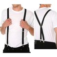 thumbnail image 4 of 1 pieza de correa ajustable, elástica, correa elástica ajustable, correa elástica en X para hombre, color negro, 4 of 5
