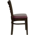thumbnail image 5 of Flash Furniture HERCULES Series Ladder Back Walnut Wood Restaurant Chair - Burgundy Vinyl Seat, 5 of 7