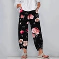 thumbnail image 1 of Lilgiuy Women's Fashion Summer Casual Loose Pocket Straight Printing Trousers Pants for Camping Climbing, 1 of 5