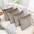 thumbnail image 2 of Home Soft Things Faux Fur Throw Pillow Cover 4 Piece Set-Fungi - 20" x 20", 2 of 9