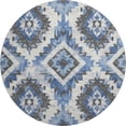 thumbnail image 2 of Addison Rugs Mayfield Premium Machine Washable Transitional Aztec Blue Round Rug, 8' x 8', 2 of 6