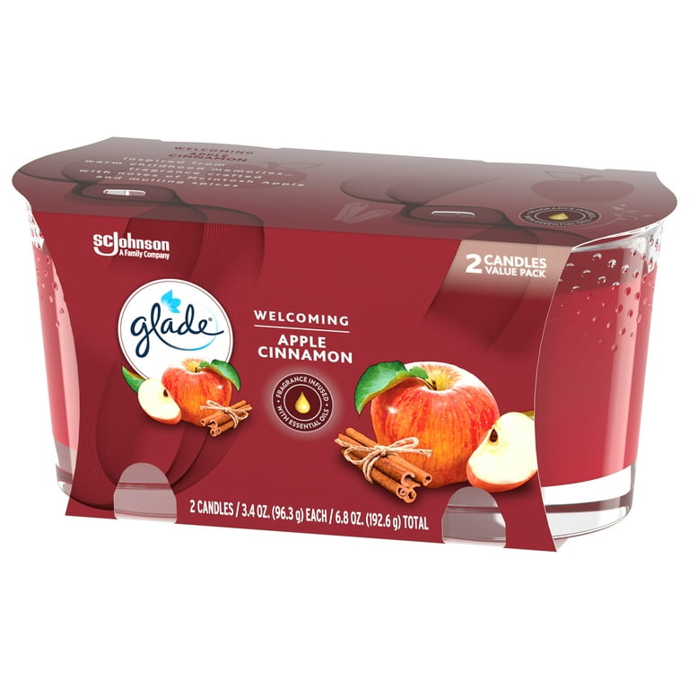 Glade Wax Melts Apple Cinnamon 8 ct. (Pack of 2)
