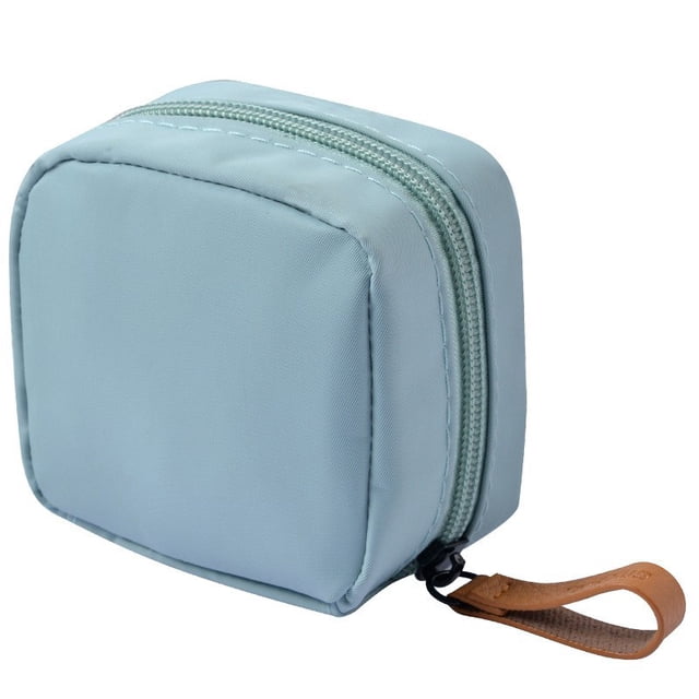 Mini bolso cosmético pequeño portátil multiusos para llevar en la mano, bolsa de almacenamiento de tampones con sobre rojo
