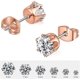 thumbnail image 3 of 6 Pairs Stud Earrings Set,Clear Cubic Zirconia 316L Stainless Steel Earrings for Women for Men 3-8mm, 3 of 4