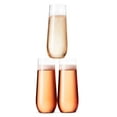 thumbnail image 5 of 48 Pack Stemless Plastic Champagne Flutes Disposable 9 Oz Clear Plastic Toasting Glasses Shatterproof Recyclable and BPA-Free, 5 of 7