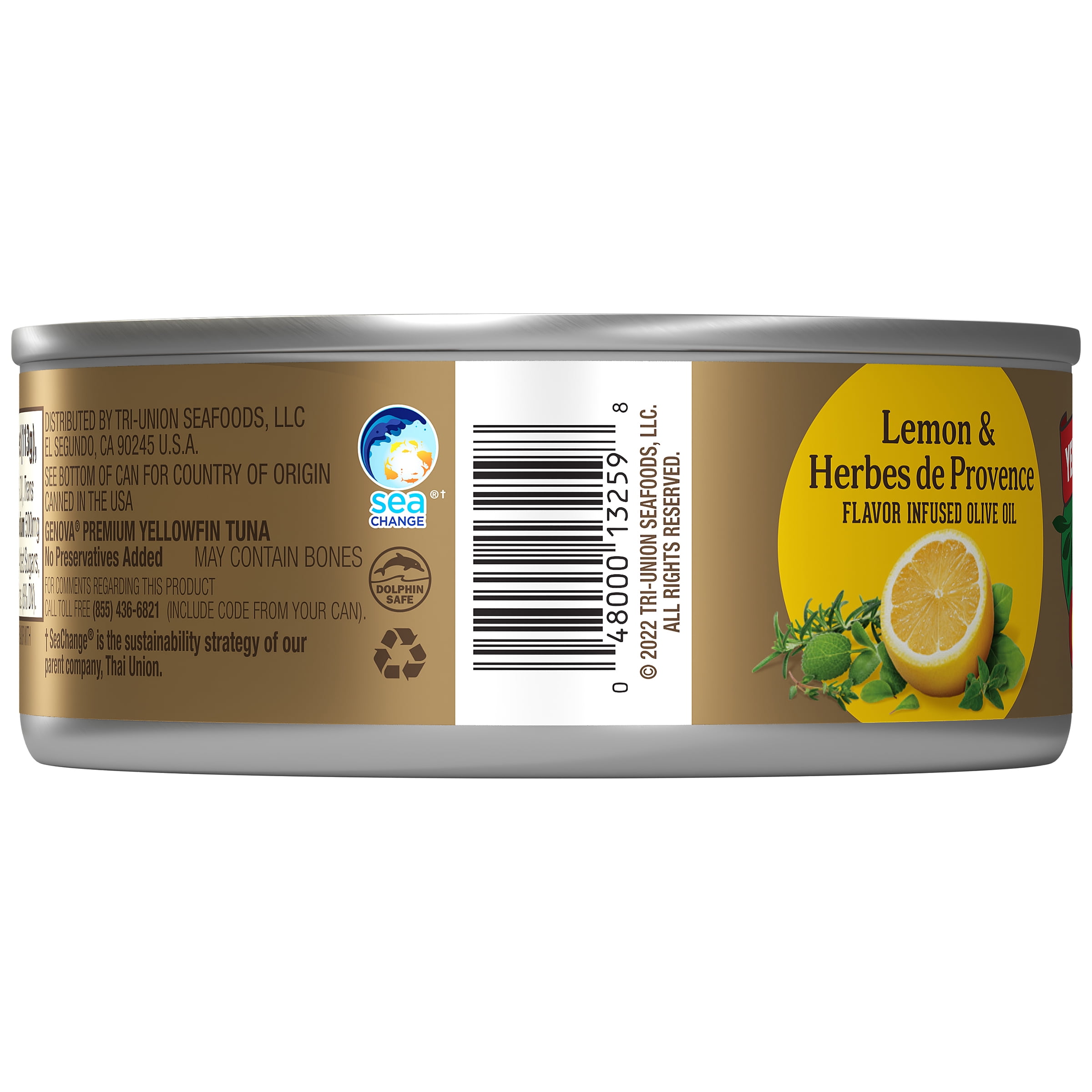 (4 pack) Genova Premium Yellowfin Tuna in Lemon and Herbes de Provence Infused Olive Oil 5 oz