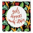 thumbnail image 3 of Ambesonne Feminist Shower Curtain, Tropical Theme Words, 69"Wx84"L, Multicolor, 3 of 3
