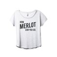 thumbnail image 1 of How Merlot Can You Go Women's Fashion Slouchy Dolman T-Shirt Tee Heather White 3X-Large, 1 of 3