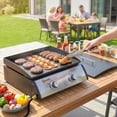 thumbnail image 2 of Outsunny 2 Burner Liquefied Gas Grill, Portable BBQ Grill, Silver, 2 of 10