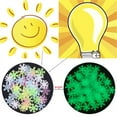 thumbnail image 3 of 50pcs Glow in The Dark Snowflakes Decals Christmas Wall Stickers Window Clings, 3 of 6