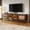 Dark Brown, variant on 75" Tv Furniture With Accents: Solid Wood Frame, Functional Storage Console Design: Legs, Thoughtful Solution