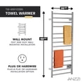 thumbnail image 6 of ANZZI Elgon 14-Bar Stainless Steel Wall Mounted Towel Warmer Rack with Brushed Nickel Finish, 6 of 9