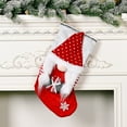thumbnail image 3 of Coofit Christmas Stocking Gnome Decorative Festive Holiday Stocking Xmas Hanging Sock, 3 of 10