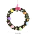 thumbnail image 3 of TOPRenddon Colorful Easter Egg Wreath - 10 inch Diamter, Foam on grapvine - Easter Rustic Home Decor, 3 of 6