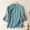 Blue, variant on Graphic Tees for Women T-Shirts Mandarin Collar Embroidered Loose Fit 3/4 Sleeve Shirt for Spring Summer Plus Size Women’s Top Purple 4XL