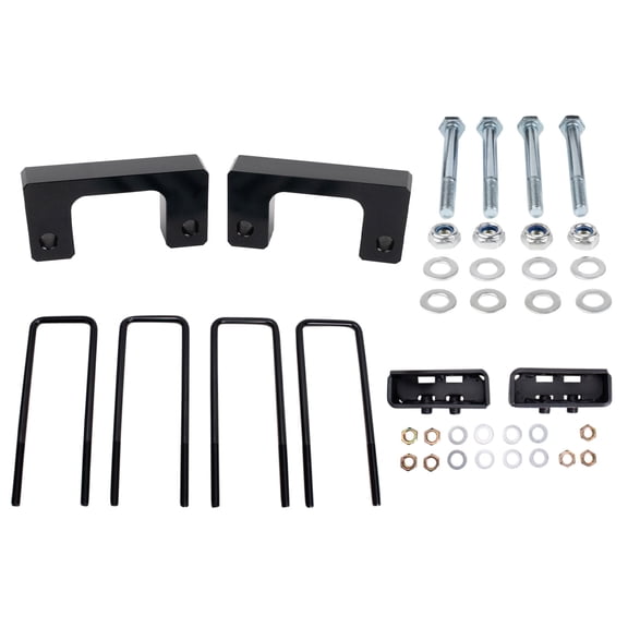 TRQ 1.5"/2" Front Rear Suspension Lift Leveling Kit for 07-19 Silverado Sierra SKA28799
