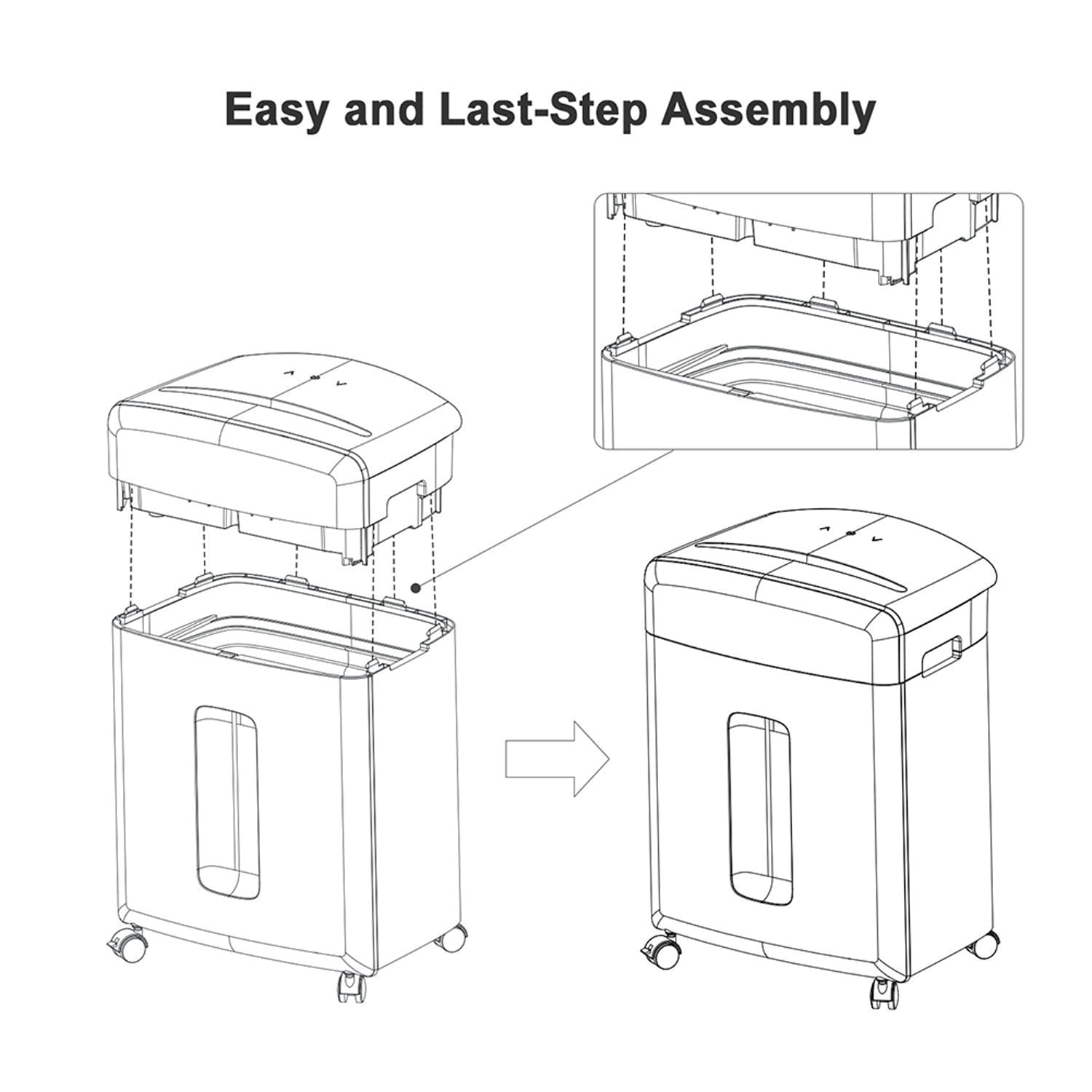 Bonsaii C222-A Portable 20 Sheet Cross Cut Paper P-4 High Security