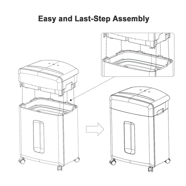 Bonsaii C222-A Portable 20 Sheet Cross Cut Paper P-4 High Security