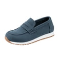 thumbnail image 2 of HTHLVMD Woman's Loafer Casual Sneakers, Woman's Chunky-Soled Low-Top Penny Loafers Slip-On Slip-Resistant Lightweight Wedge Walking Shoes for Casual, Business, and Work, Blue 6.5, 2 of 6