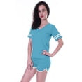 thumbnail image 3 of Moomaya Womens Plain Nightwear Set w/ Shorts Cotton Sleepwear 2 Pcs Nightdresses, 3 of 7
